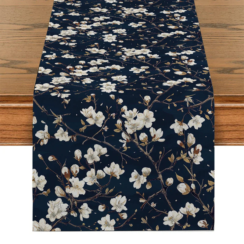 Axyaa Floral Vase Table Runner: Elegant Dining Room Decor & Holiday Party Essential