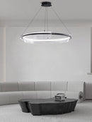 Axyaa Acrylic Ring LED Pendant Chandelier for Living Room and Bedroom