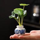 Axyaa Blue & White Porcelain Mini Vase for Home Decor & Table Ornaments