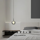 Axyaa Gray Glass LED Pendant Lights 5w Indoor Decor Modern Hanging Lamp
