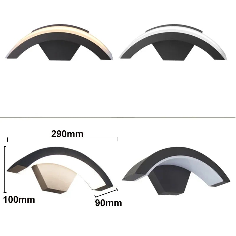 Axyaa Outdoor Waterproof LED Wall Sconce Spotlight for Porch Garden Balcony
