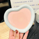 Axyaa Heart Handle Ceramic Coffee Mug and Saucer Set