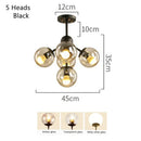 Axyaa Magic Bean Chandelier: Modern Glass Bubble Ball Lighting for Home Décor