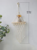 Axyaa Macrame Floating Wall Shelf for Modern Home Decor