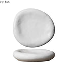 Axyaa Ceramic Shape Plate for Pastries, Sushi, and Desserts
