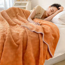 Axyaa Soft Waxy Stroking Cats Blanket - Four Seasons Air Conditioning Waffle Blanket