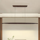 Axyaa Wood Linear LED Pendant Light with Remote Dimming
