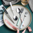 Axyaa Ceramic Handle Cutlery Set in Box
