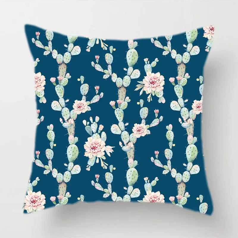 Axyaa Watercolor Cactus Flower Pillow Case 45x45cm