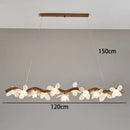 Axyaa LED Wood Chandelier: Elegant Ceiling Lamp for Home or Restaurant