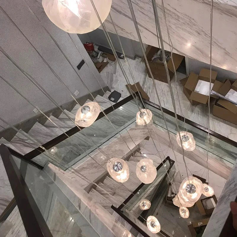 Axyaa Nordic Stair Chandelier Pendant Lights Ceiling Light for Living Room Bedroom and Dining Room