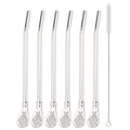 Axyaa Stainless Steel Tea & Juice Drinking Straw Set for Parties & Bars