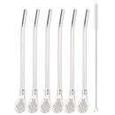 Axyaa Stainless Steel Tea & Juice Drinking Straw Set for Parties & Bars