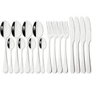 Axyaa 16-Piece Mirror Black Stainless Steel Cutlery Set for Kitchen Tableware