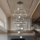 Axyaa Modern Staircase Chandeliers LED Pendant Light Lamps for Living Room