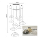 Axyaa Crystal Chandelier Stair Pendant Lights Interior Lighting