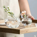 Axyaa Clear Glass Pomegranate Vase for Home Wedding Party Table Decor