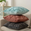 Axyaa Geometric Velvet Cushion Cover Set - Elegant Sofa Decor - 45x45CM