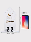 Ramadan Wooden Countdown Calendar with Arabic Numerals - Axyaa Brand