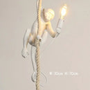 Axyaa Monkey Pendant Lamp: Hemp Rope Creative Wall Sconce Light