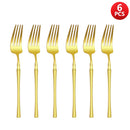 Axyaa Small Waist Gold Cutlery Set - Knife, Fork, Spoon Collection