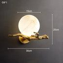 Axyaa Copper Marble Wall Lamp: Wabi-Sabi Style Zen Lighting for Bedroom, Balcony, or Staircase