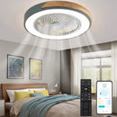 Axyaa Modern Wood Ceiling Fan Light with Remote Control, Dimmable LED and 3 Color Options