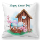 Axyaa Easter Bunny Egg Floral Print Pillowcase