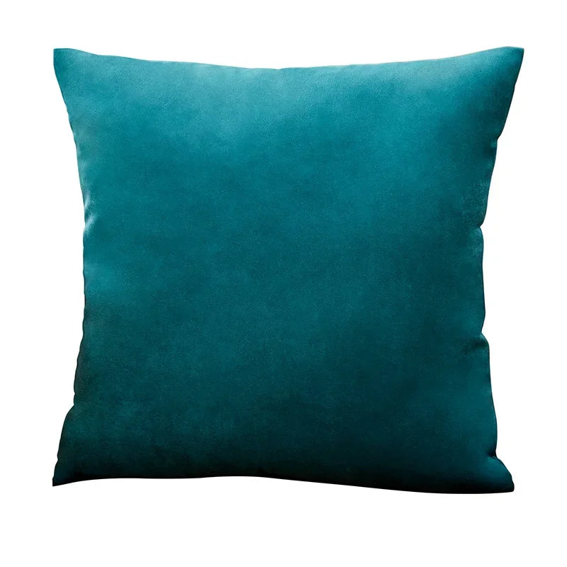 Blue Velvet Cushion Cover for Stylish Home Decor by Axyaa