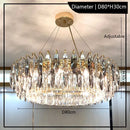Axyaa Crystal Chandelier Pendant Light for Luxurious Living Room