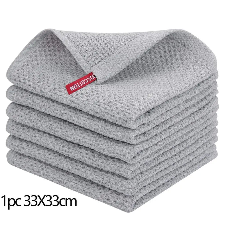 Axyaa Cotton Kitchen Towel Set: Absorbent, Quick Dry & Soft Dishcloths