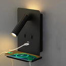 Axyaa LED Wall Light with USB Port and Phone Stand
