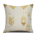 Axyaa Eid Mubarak Ramadan Cushion Cover - Moon Lantern Pattern Decor