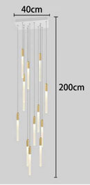 Axyaa Modern Staircase Chandeliers LED Pendant Light for Living Room