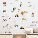 Axyaa Boho Cow Farm Animal Vinyl Wall Sticker for Kids Nursery Bedroom Decor