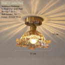 Nordic Glass/Ceramic Ceiling Light by Axyaa - Vintage E27 Fixture for Hallway