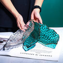 Axyaa Retro Glass Fruit Plate: Creative Hammer Pattern, Light Luxury Design
