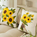 Axyaa Sunflower Embroidery Cushion Covers for Stylish Home Decor