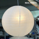 Axyaa Nordic Rice Paper LED Pendant Light - Minimalist E27 Hanging Lamp