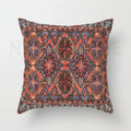 Axyaa Red Moroccan Short Plush Ethnic Style Cushion Cover for Home Decoration