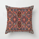 Axyaa Red Moroccan Short Plush Ethnic Style Cushion Cover for Home Decoration