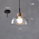 Clear Glass Pendant Light | Axyaa Glass Pendant Lamp for Indoor Decor