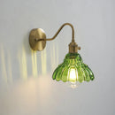 Axyaa Brass Glass LED Wall Lamp for Home Decor Lighting