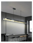Axyaa Glass Pendant Light LED Linear Chandelier for Dining Room & Kitchen