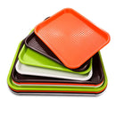 Axya ABS Plastic Tray in Brown/Red/Green/Yellow, Ideal for Serving Food, Fruits, and Snacks