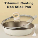 Axyaa Titanium Coating Frying Pan Set - Non-Stick, Scratch-Resistant, Dishwasher Safe
