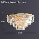 Axyaa Crystal Chandelier Ceiling Light - Elegant Home Decor for Bedroom, Living Room