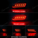 Axyaa LED Rear Bumper Reflector Lights for Toyota RAV4 2013-2015 Dynamic Flow Signal