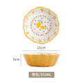 Axyaa Flower Fruit Pattern Ceramic Bowl Set