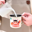 Axyaa Kids Cartoon Stainless Steel Lid Mug - Durable & Anti-Drop Drinkware